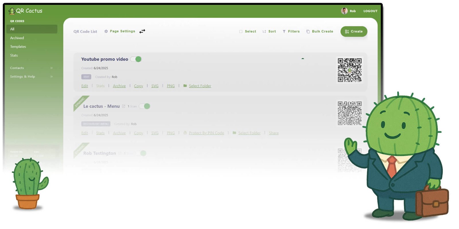 QR Code Cactus